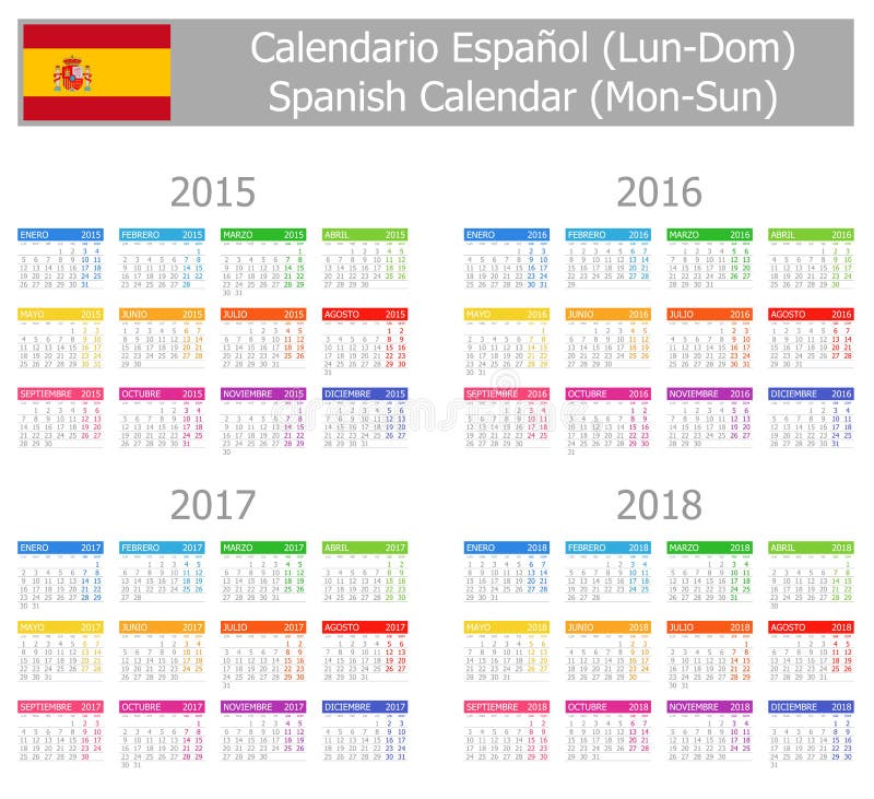 2015201 81espanol calendario en blanco.