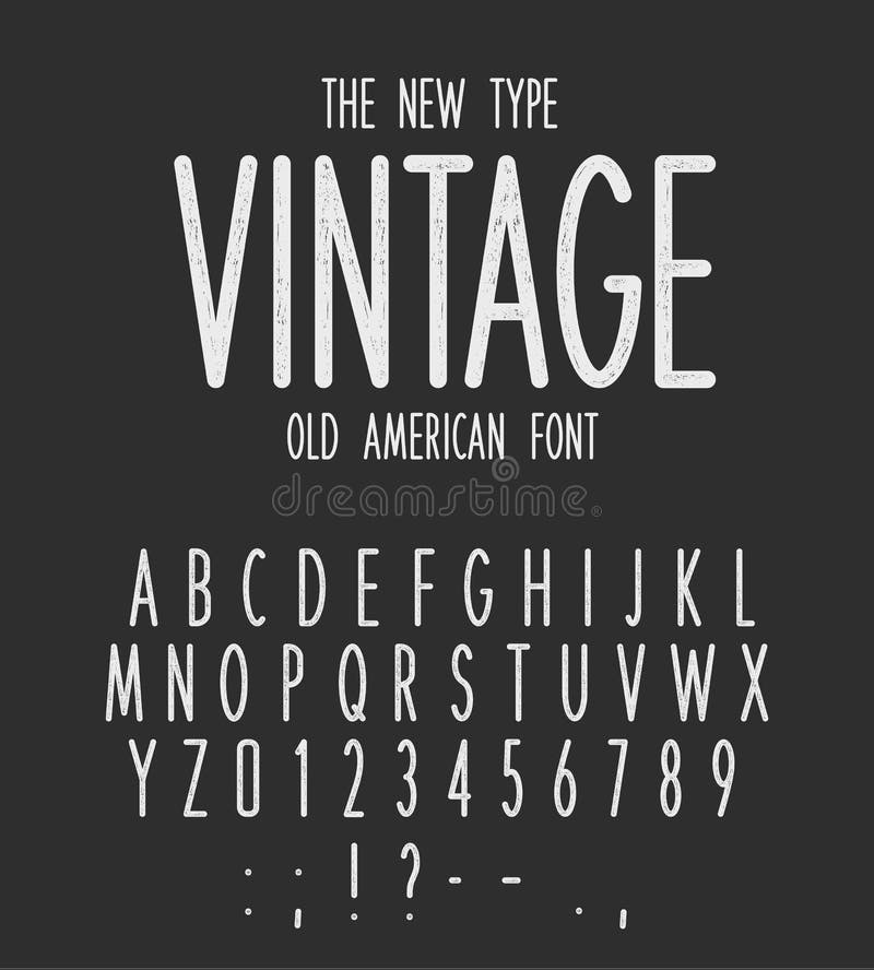 Type étroit de vintage, conception de lettres moderne, vieille police américaine Les rétros lettres et nombres blancs ont placé s illustration stock Type étroit de vintage, conception de lettres moderne, vieille police américaine Les rétros lettres et nombres blancs ont placé s illustration stock