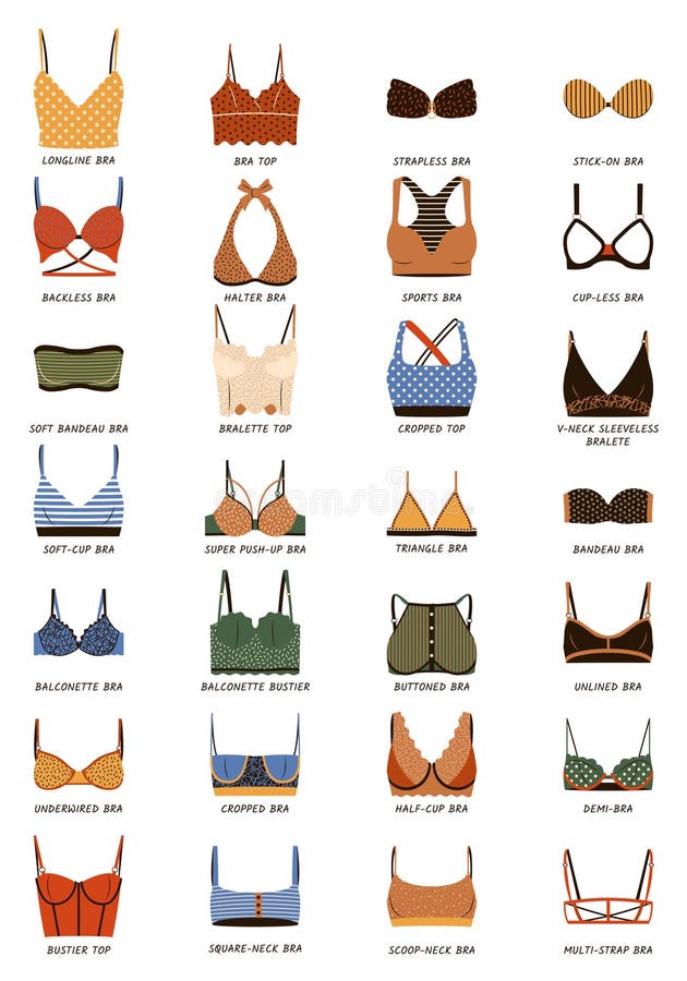 Kinds Bras Icon Types Bra Stock Illustration 532180309