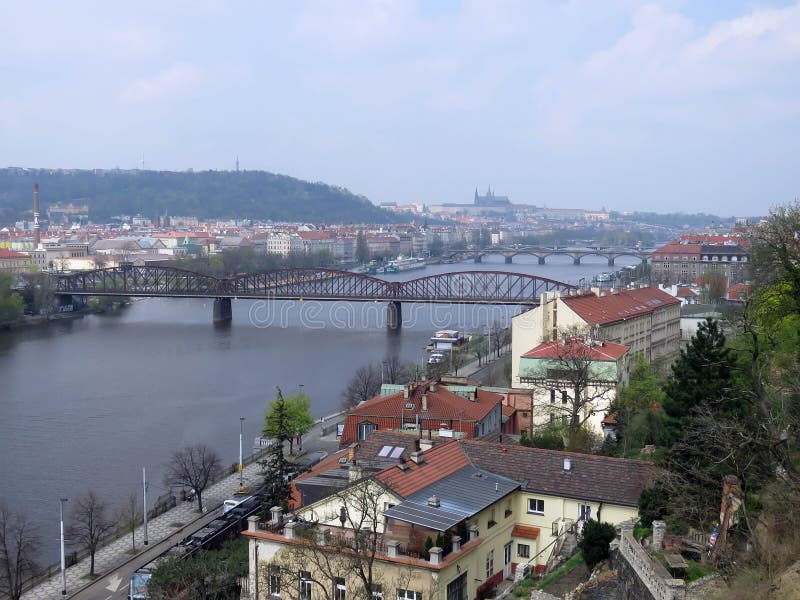 Types of Prague in sunny day royalty free stock photography