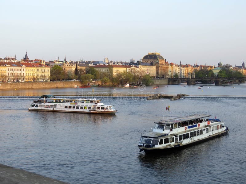 Types of Prague in sunny day royalty free stock image