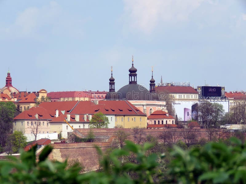 Types of Prague in sunny day stock photos