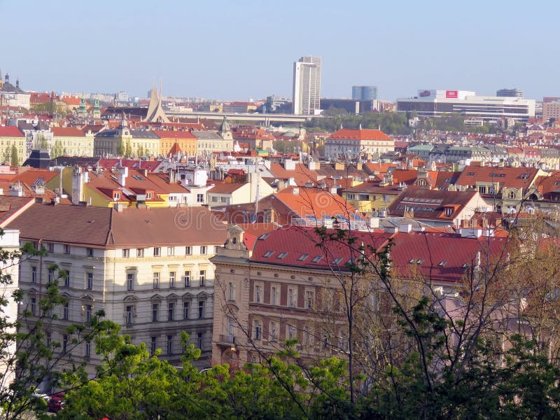 Types of Prague in sunny day royalty free stock photo
