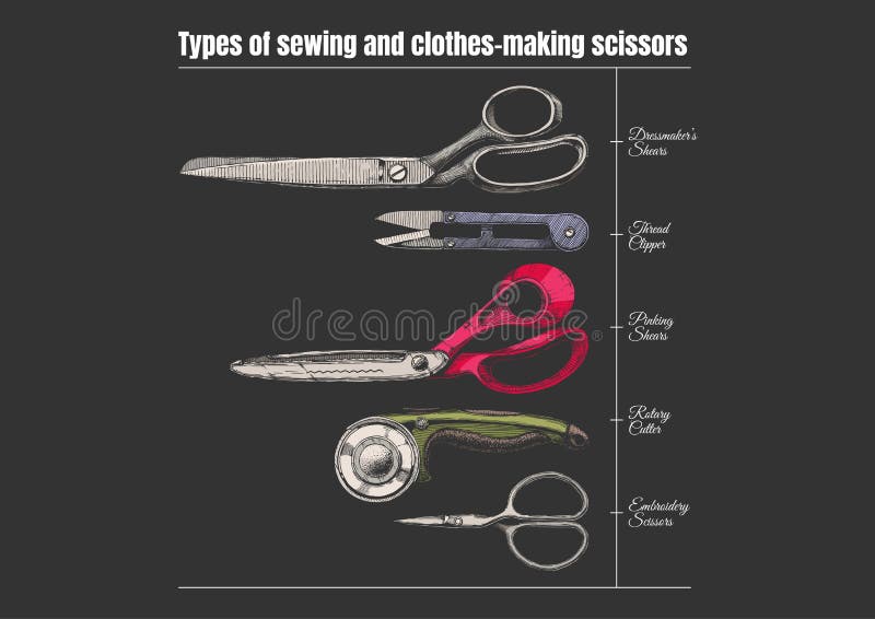 Pink scissors for fabric cutting, zigzag scissors, adult