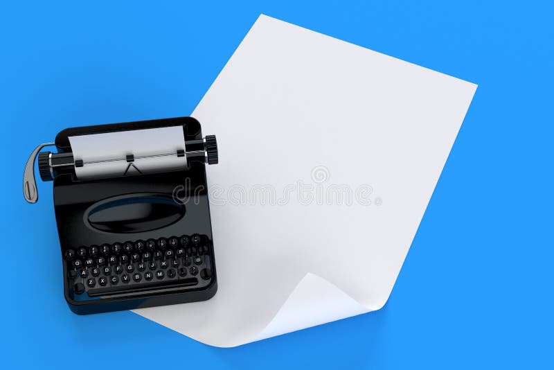 Vintage Typewriter Paper On White Background Stock Photo 393111613