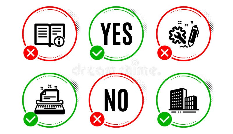 Typewriter, Engineering and Technical info icons set. Buildings sign. Instruction, Construction, Documentation. Vector royalty free illustration Typewriter, Engineering and Technical info icons set. Buildings sign. Instruction, Construction, Documentation. Vector royalty free illustration
