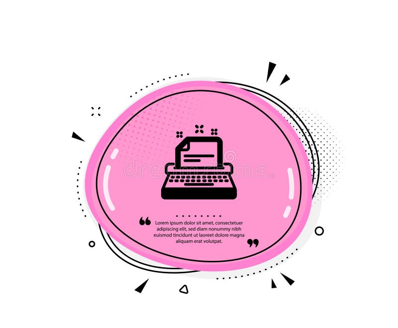Typewriter icon. Documentation sign. Vector royalty free illustration