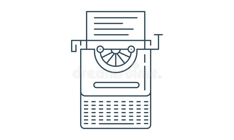 Typewriter icon simple style vector image stock illustration