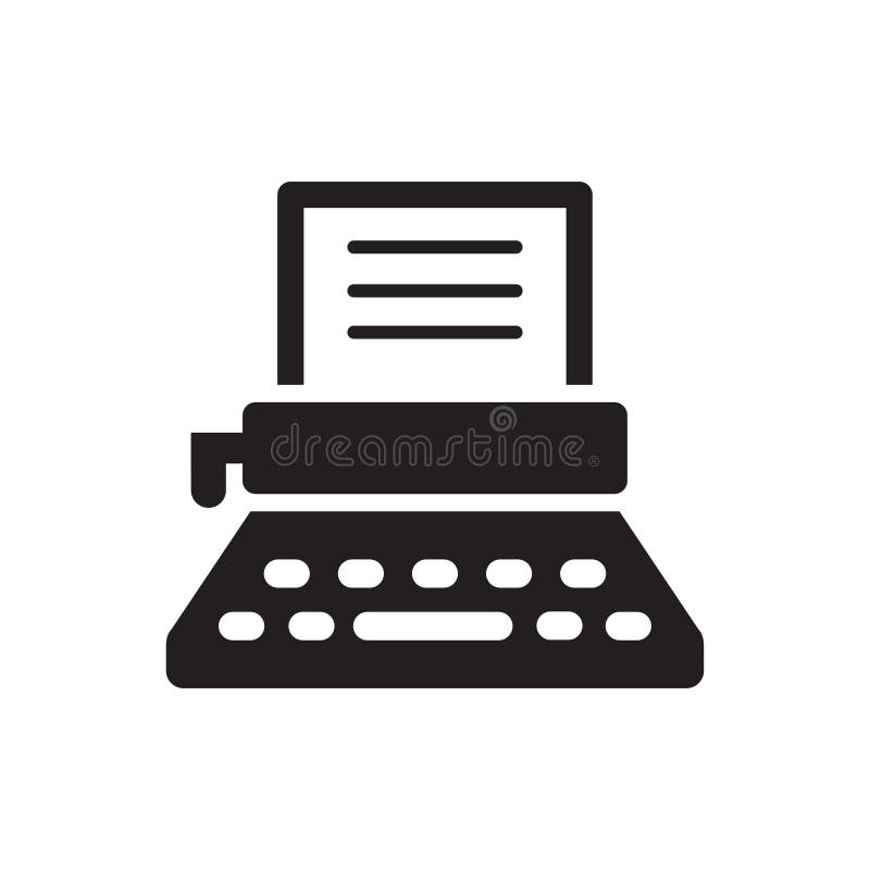 Typewriter icon royalty free illustration