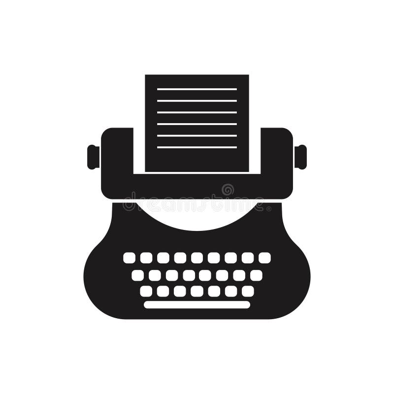 Typewriter icon stock illustration