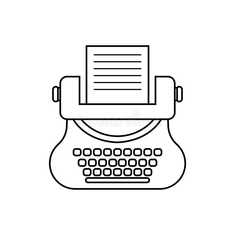 Typewriter icon royalty free illustration