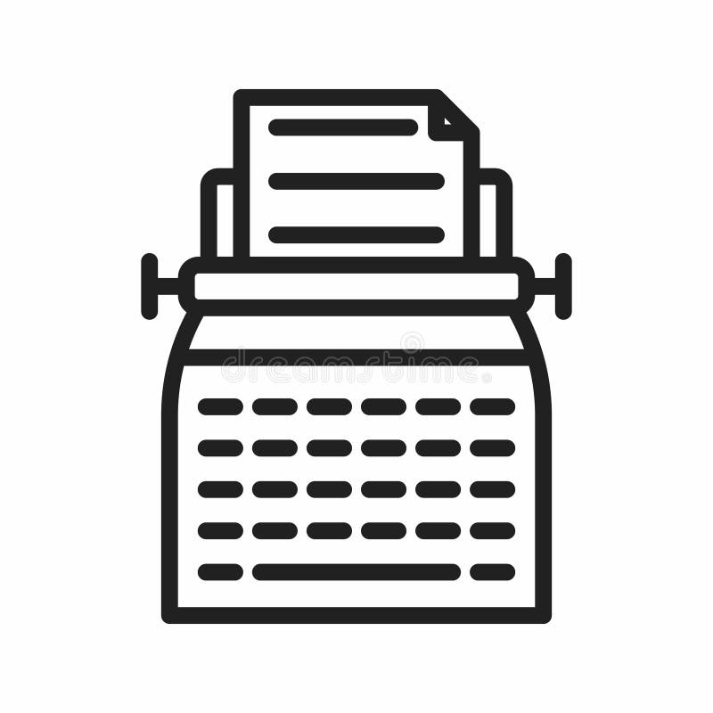 Typewriter icon vector image. royalty free illustration
