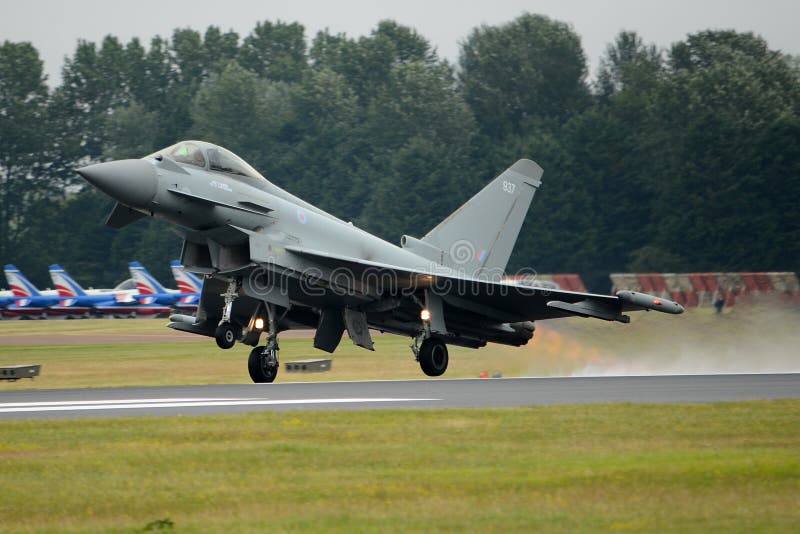 Typhoon FGR4 Fighter Jet Scramble from Military Airfield, Editorial