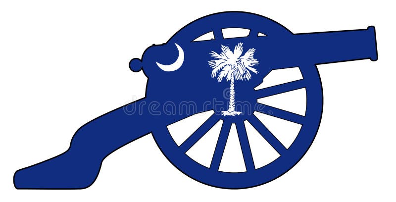 American Civil War Cannon Silhouette Stock Vector - Illustration of ...