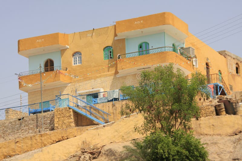 Nile River houses,Aswan stock photo. Image of power, ships 14031970