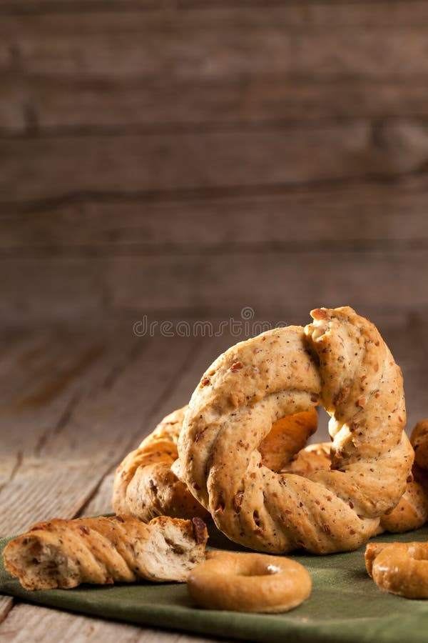 Typical Bagels from Naples stock photo. Image of salty 37758002