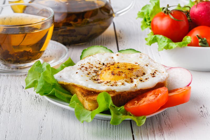 Typical Breakfast at the Hotel with Toast Stock Photo Image of
