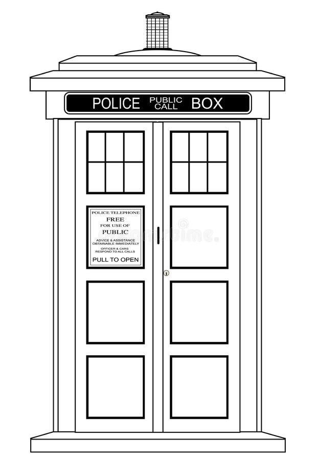 doctor who police box stencil