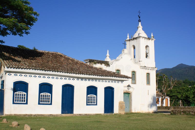 Typical church in Brazil stock image. Image of historic - 10076325