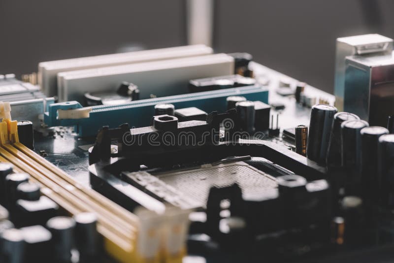 Typical desktop computer system board royalty free stock photos