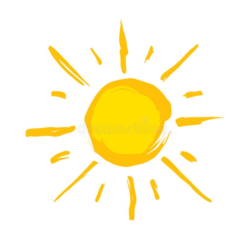 typical drawn yellow sun royalty free illustration typical drawn yellow sun royalty free illustration