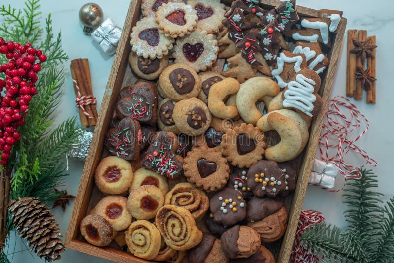 typical-german-christmas-cookies-on-a-festive-table-stock-image-image