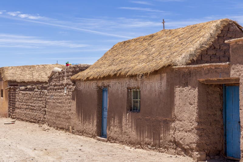Typical House Made in Adobe Bricks at Villa Alota in Bolivia. Stock Photo -  Image of park, road: 167162832