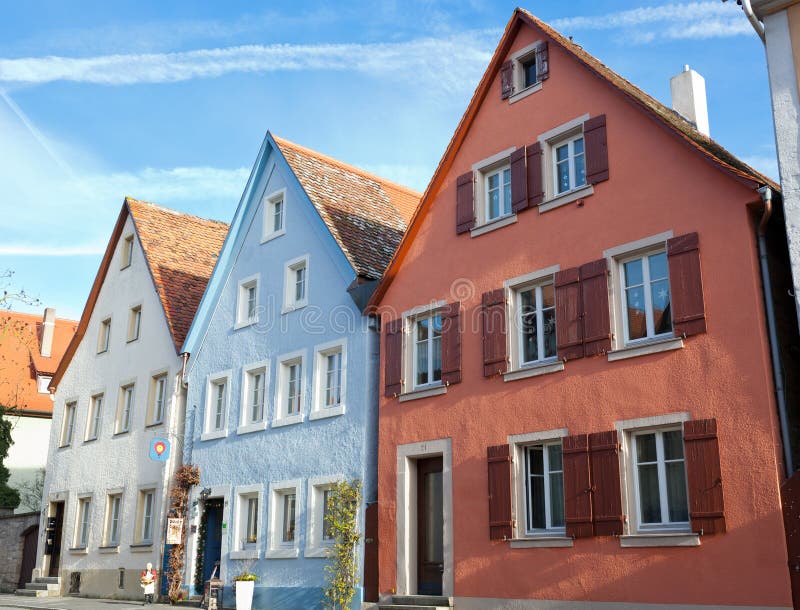 Typical Houses in Rothenburg Ob Der Tauber Stock Image Image of
