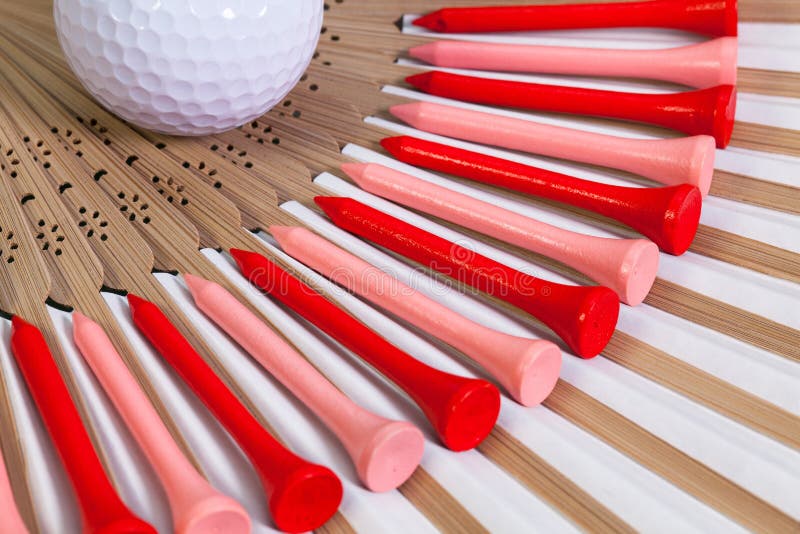 Typical Japanese Hand Fan and Golf Equipments Stock Photo Image of