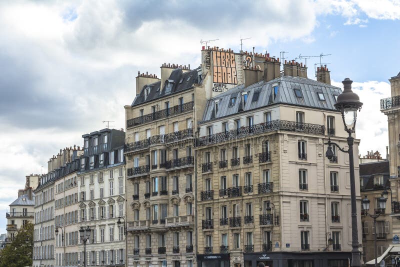 Typical Paris House stock image. Image of facade, blue 15917633