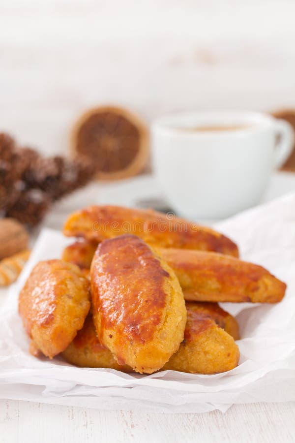 Typical portuguese Christmas cookies Broa Castelar royalty free stock images