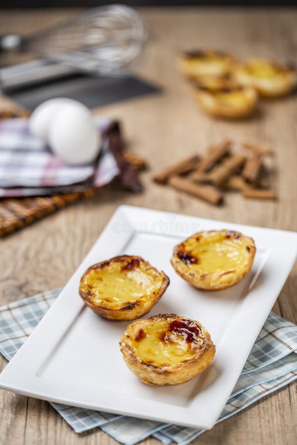 Typical Portuguese Custard Pies, `Pastel De Nata` Or `Pastel De Belem ...