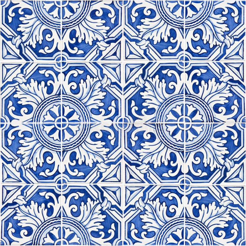 Typical Portuguese decorations with colored ceramic tiles - frontal view stock photo Typical Portuguese decorations with colored ceramic tiles - frontal view stock photo