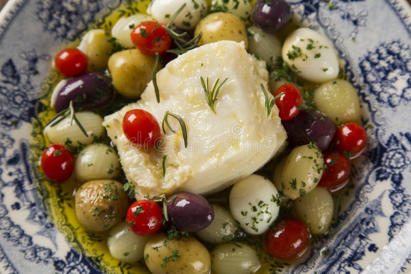 A Typical Portuguese Dish With Codfish Called Bacalhau Do Porto Stock
