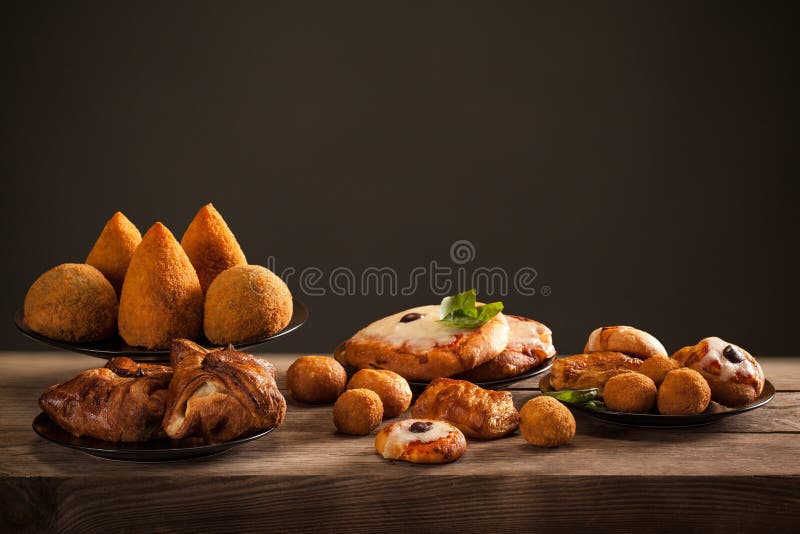 Pizza Siciliana On Flour Background Stock Photo 87037022