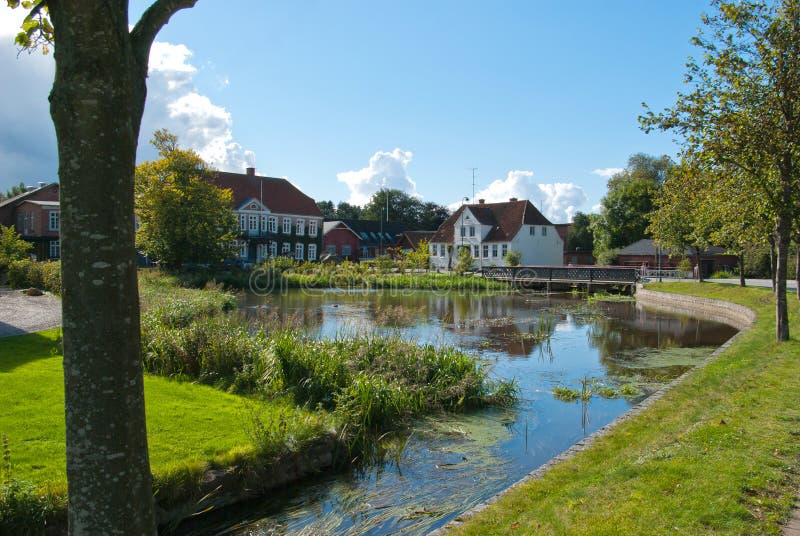 Typical small city in Denmark