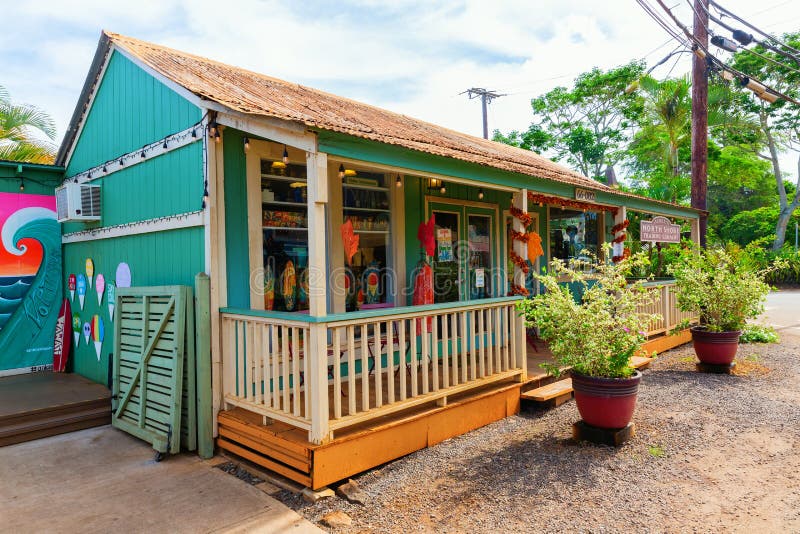 Typical Store in Haleiwa, Oahu, Hawaii Editorial Stock Photo Image of
