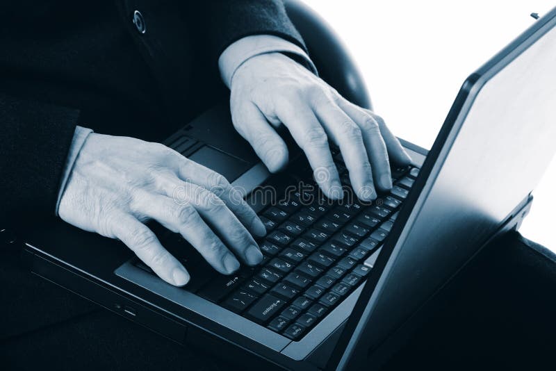 Typing hands