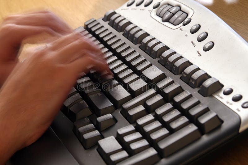 Typing on keyboard