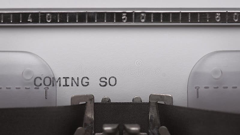 Typing text on typewriter