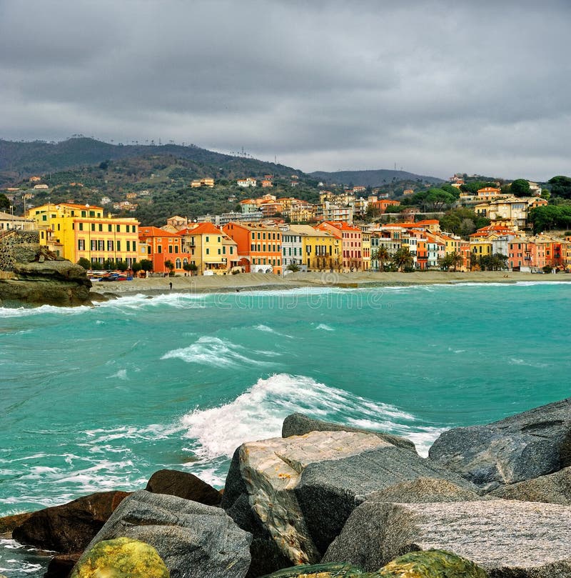 Typical Ligurian landscape of Celle Ligure in Italy. Typical Ligurian landscape of Celle Ligure in Italy