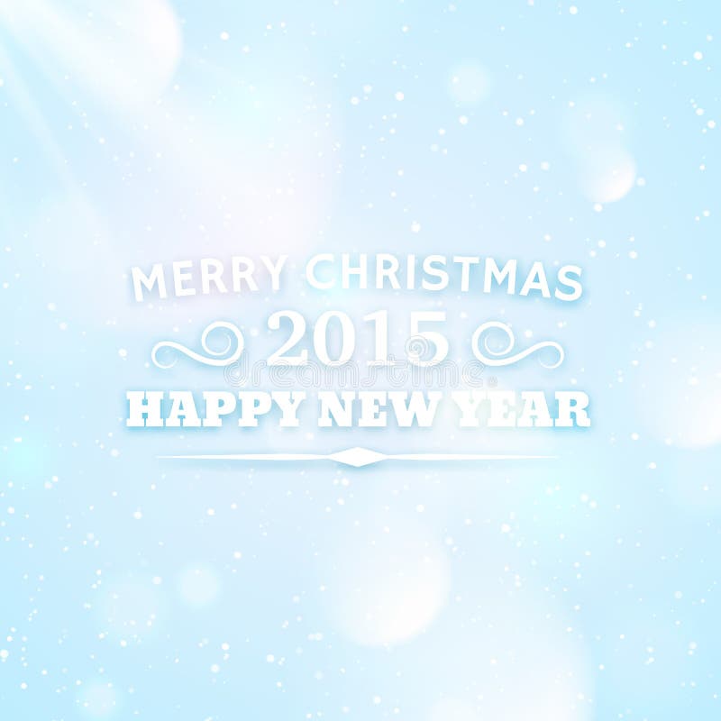 Typografie voor Kerstmis en het nieuwe jaar van 2015 royalty-vrije illustratie
