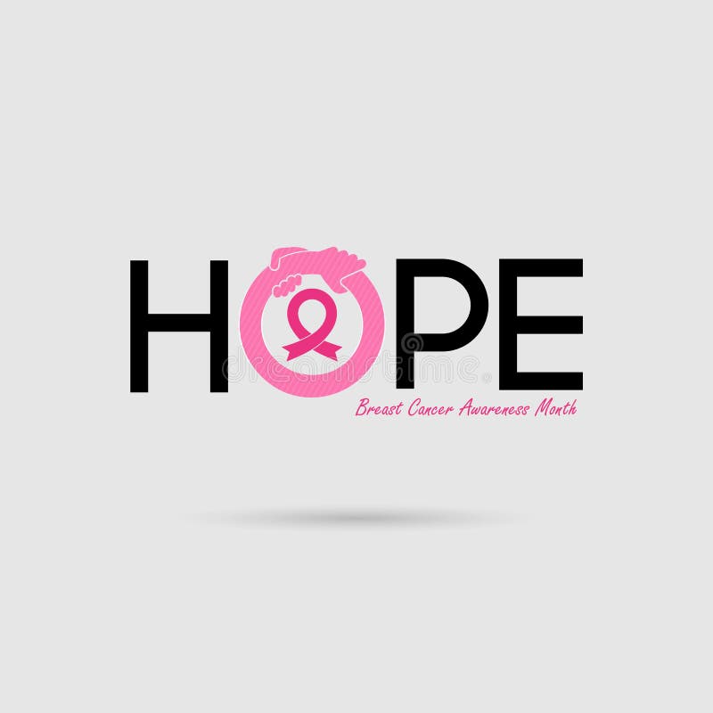 Typografisk hopp Hoppordsymbol Bakgrund för aktion för månad för bröstcancerOktober medvetenhet stock illustrationer Typografisk hopp Hoppordsymbol Bakgrund för aktion för månad för bröstcancerOktober medvetenhet stock illustrationer