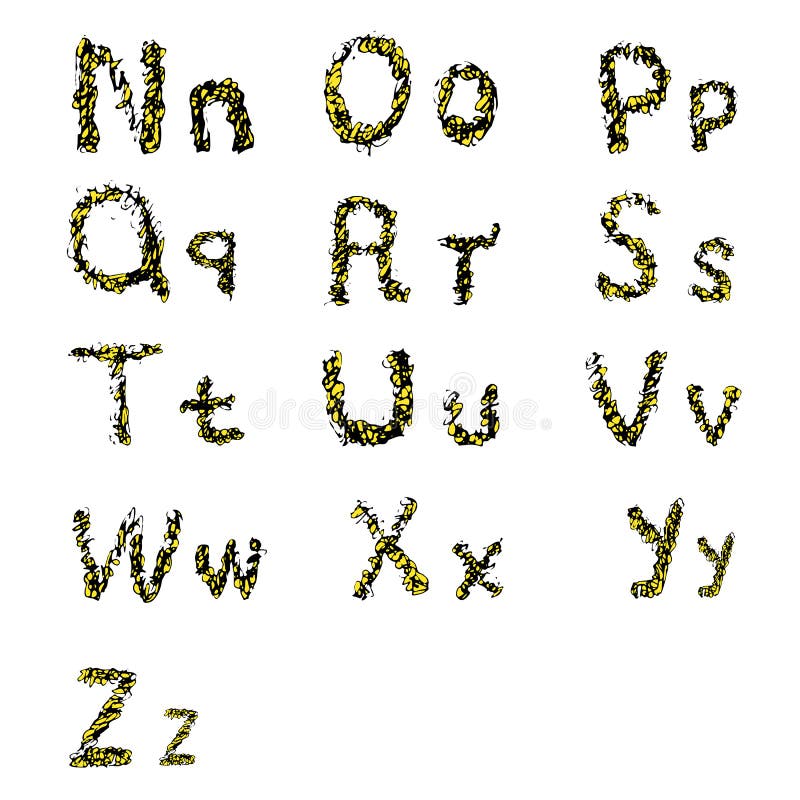 Typographic letters design for prints and decorations part 2. royalty free illustration