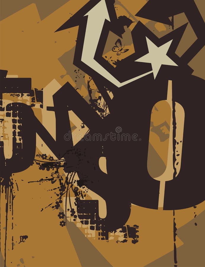 Typography Grunge Background stock illustration