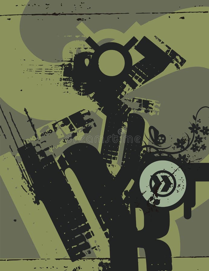 Typography Grunge Background royalty free illustration