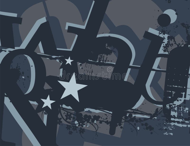 Typography Grunge Background stock illustration