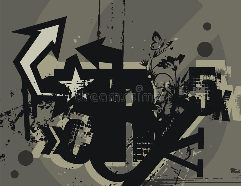 Typography Grunge Background royalty free illustration