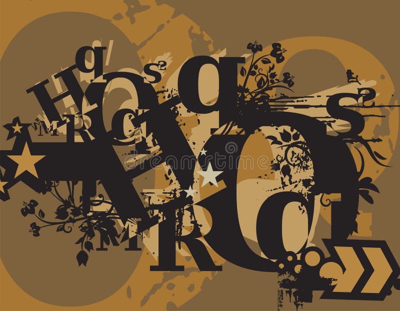 Typography Grunge Background stock illustration