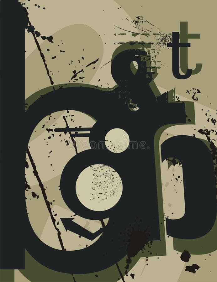 Typography Grunge Background royalty free illustration